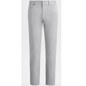 ermenegildo zegna premium cotton stretch in gray blue .